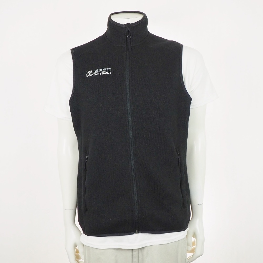 Helly Hansen Varde Full-Zip Fleece Jacket Vest Mens Medium Black Vail Resorts